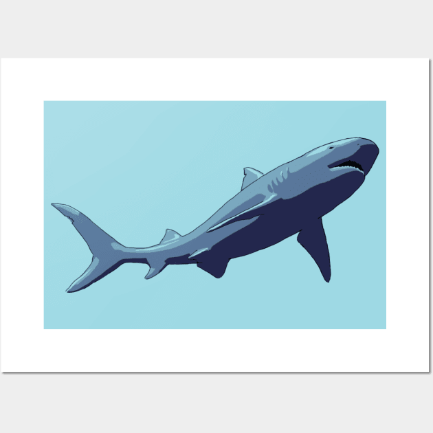 Shark Series - She Swam My Way - No Text Wall Art by babygunz47